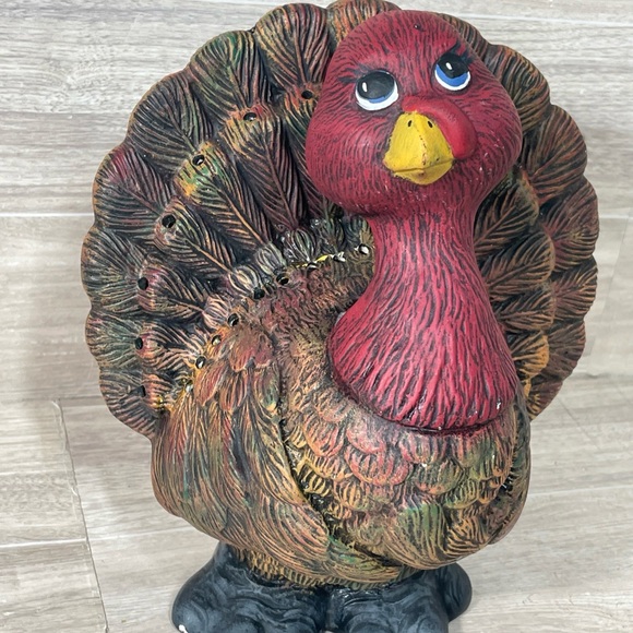 Vtg Holland Mold Ceramic  Thanksgiving Turkey Decorative With Holes READ - Picture 1 of 10